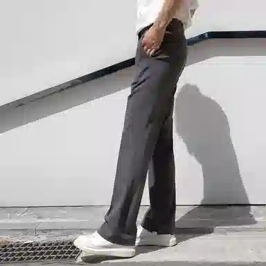 我是大卫 拖地开叉直筒宽松简约百搭阔腿裤西裤休闲裤 男女同款