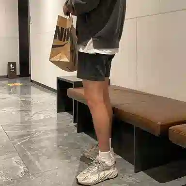 我是大卫 韩国水洗做旧春夏季高级感五分休闲短裤 男款 深灰色