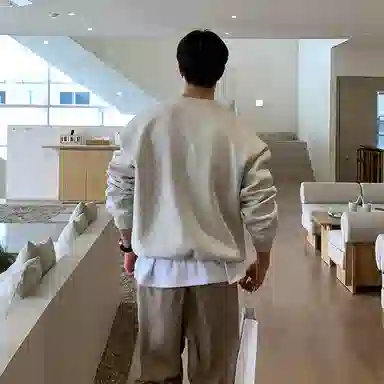 我是大卫 韩系简约风圆领套头休闲慵懒风时尚百搭卫衣 男女同款