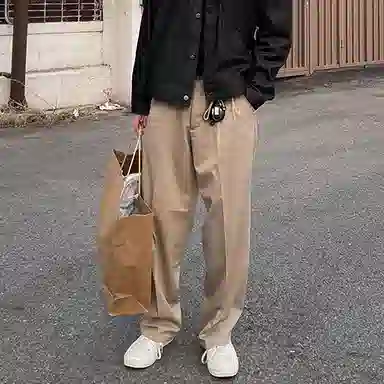 我是大卫 直筒垂感阔腿裤通勤百搭休闲裤 男女同款