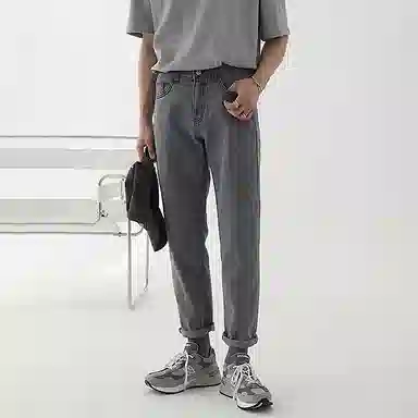 我是大卫 宽松休闲百搭牛仔裤 男女同款