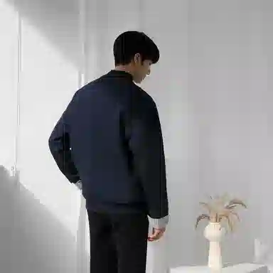 我是大卫 韩版拼接袖口基础潮流打底慵懒感半高领卫衣 男女同款