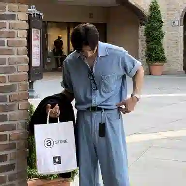 我是大卫 休闲时尚百搭短袖衬衫 男款