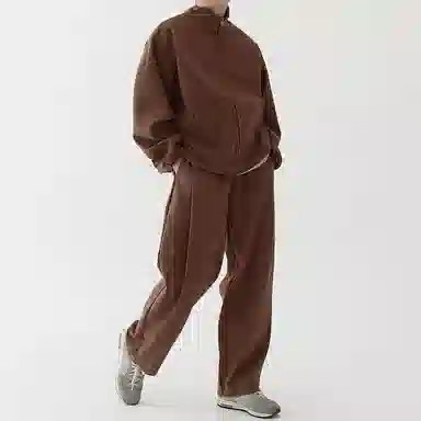 我是大卫 韩系基础款直筒阔腿裤透气慵懒感宽松休闲裤 男女同款