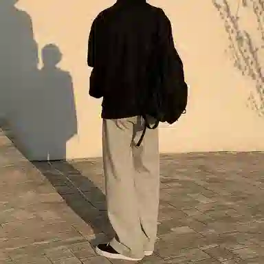 我是大卫 日系毛呢复古文艺风保暖厚款休闲外套夹克 男女同款