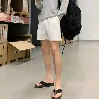 我是大卫 薄款百搭宽松直筒五分裤休闲短裤 男款