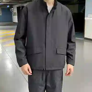 我是大卫 韩版个性立领高级感拉链多口袋宽松夹克 男女同款