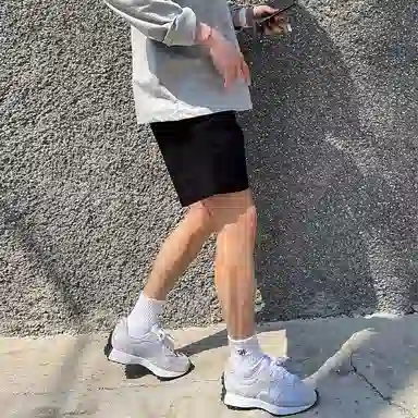 我是大卫 纯色系带百搭高级感休闲短裤 男女同款