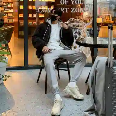 我是大卫 羊羔毛摇粒绒保暖加厚立领棉服 男女同款