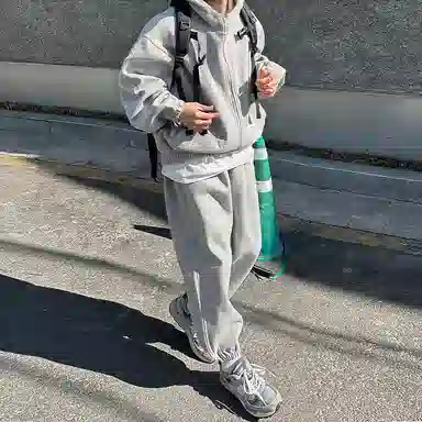 我是大卫 连帽开衫外套休闲卫衣套装 男款