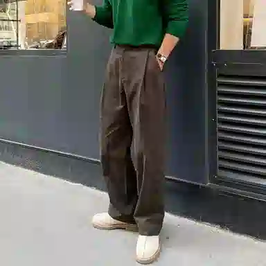 我是大卫 美式复古直筒时尚百搭阔腿休闲裤 男女同款