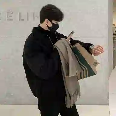 我是大卫 纯色翻领短款港风拉链保暖加厚毛呢大衣 男女同款