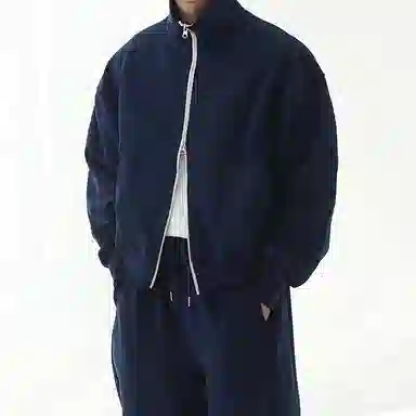 我是大卫 高街纯色立领拉链口袋创意休闲夹克 男女同款