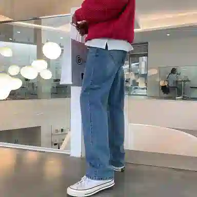 Wo Shi Da Wei Jeans Light Blue