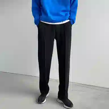 我是大卫 美式复古宽松阔腿直筒休闲裤 男款 黑色