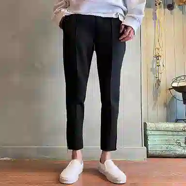 我是大卫 简约百搭宽松舒适九分休闲裤 男款