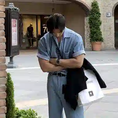 我是大卫 休闲时尚百搭短袖衬衫 男款