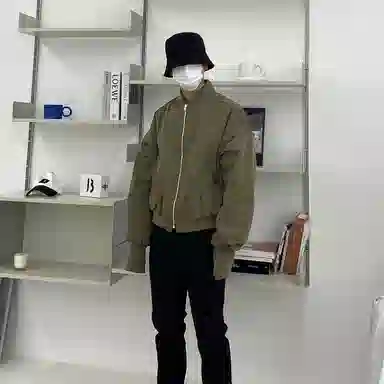 我是大卫 韩系飞行员基础款拉链棒球服多口袋夹克 男女同款