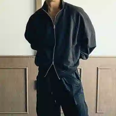 我是大卫 韩版纯色立领休闲百搭时尚长袖夹克外套 男女同款