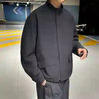 我是大卫 韩版个性立领高级感拉链多口袋宽松夹克 男女同款