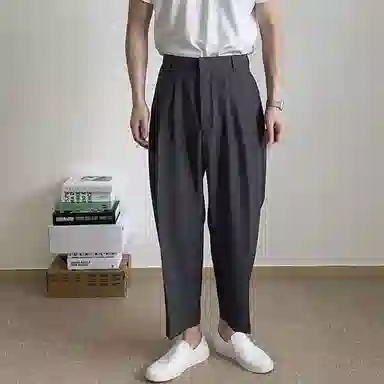 我是大卫 高级感基础款简约直筒宽松西裤阔腿裤休闲裤 男女同款