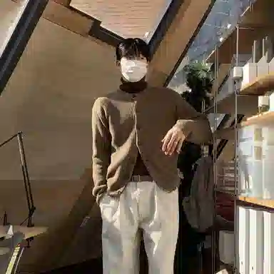 我是大卫 港风复古宽松慵懒感休闲外套开衫针织衫 男女同款