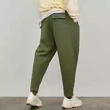 我是大卫 美式复古抽绳松紧腰直筒卫裤宽松长裤休闲裤 男女同款