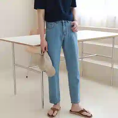 我是大卫 宽松休闲百搭牛仔裤 男女同款