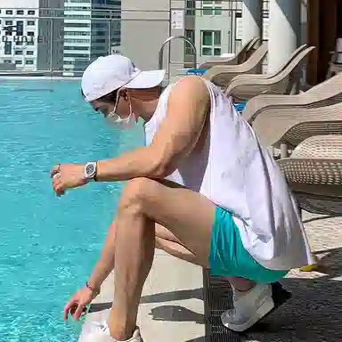 我是大卫 时尚宽松圆领休闲背心 男款 白色