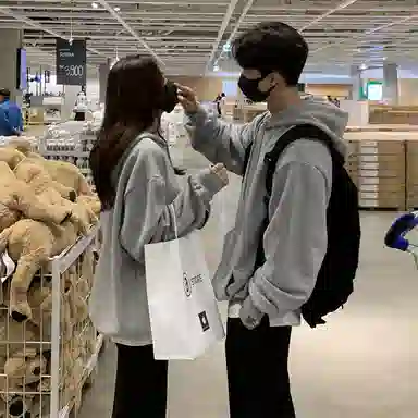 我是大卫 重磅基础款运动风休闲百搭慵懒宽松连帽卫衣 男女同款