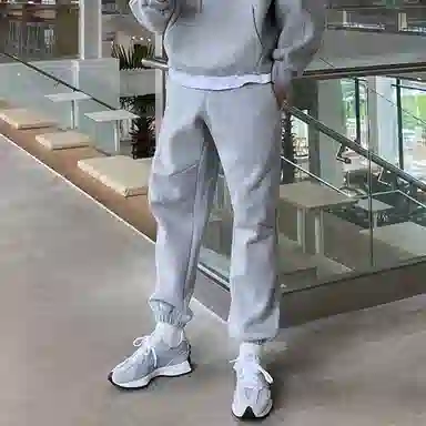 我是大卫 抽绳系带运动风高级感宽松百搭束脚加厚 休闲裤 男女同款