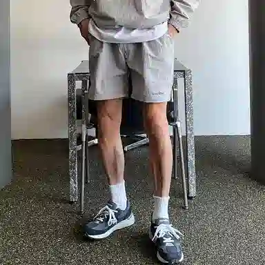 我是大卫 美式速干宽松休闲短裤 男款 浅灰色