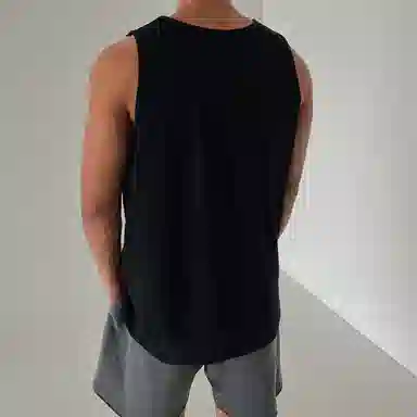 我是大卫 男士内穿打底衫夏季新款无袖宽松百搭休闲坎肩背心 男款