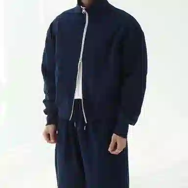 我是大卫 高街纯色立领拉链口袋创意休闲夹克 男女同款