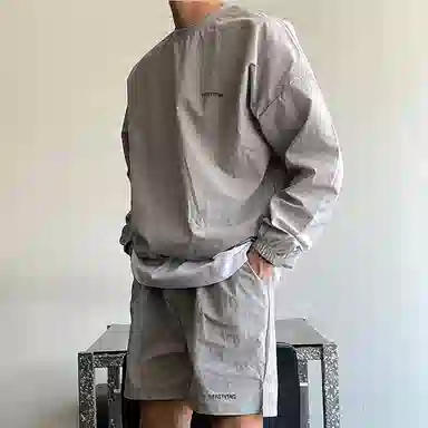 我是大卫 轻薄透气速干套头长袖卫衣 男款 浅灰色