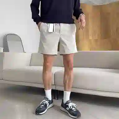 我是大卫 百搭宽松直筒舒适百搭休闲短裤 男款 浅灰色