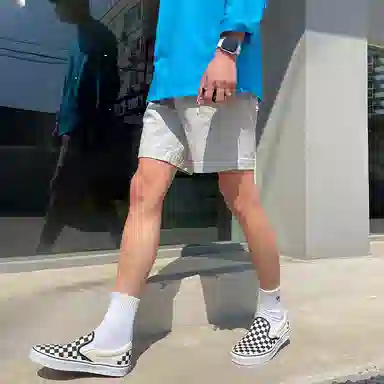 我是大卫 纯色系带百搭高级感休闲短裤 男女同款