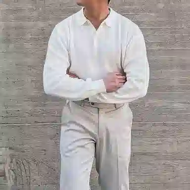 我是大卫 韩版时尚小众设计感纯色简约百搭宽松长袖针织衫 男女同款