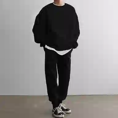 我是大卫 复古宽松圆领韩版潮流百搭休闲套头卫衣 男女同款