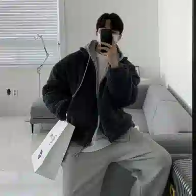 我是大卫 纯色摇粒绒保暖加厚休闲外套夹克 男女同款