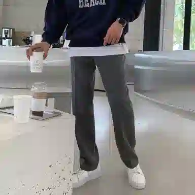 我是大卫 基础款直筒百搭修身宽松阔腿裤西裤休闲裤 男女同款