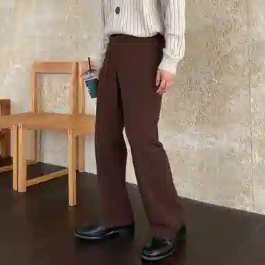 我是大卫 基础款直筒百搭修身宽松阔腿裤西裤休闲裤 男女同款