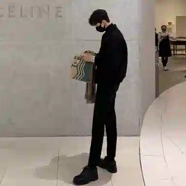 我是大卫 纯色翻领短款港风拉链保暖加厚毛呢大衣 男女同款