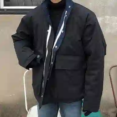 我是大卫 立领工装港风保暖夹克外套棉服 男女同款