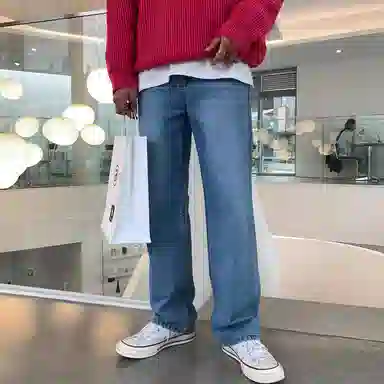 Wo Shi Da Wei Jeans Light Blue