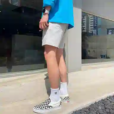 我是大卫 纯色系带百搭高级感休闲短裤 男女同款