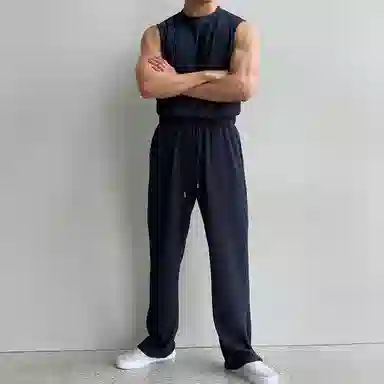 我是大卫 健身高级感宽松坎肩运动风排汗速干无袖背心 男女同款