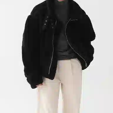 我是大卫 羊羔毛摇粒绒韩系保暖加厚绒感外套 男女同款