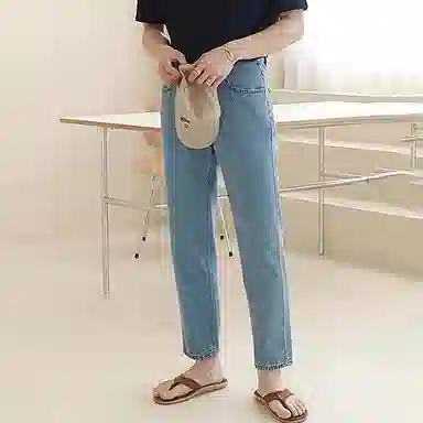 我是大卫 宽松休闲百搭牛仔裤 男女同款