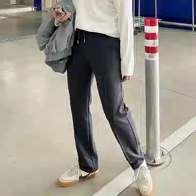 我是大卫 直筒阔腿垂坠感卫裤休闲裤 男女同款